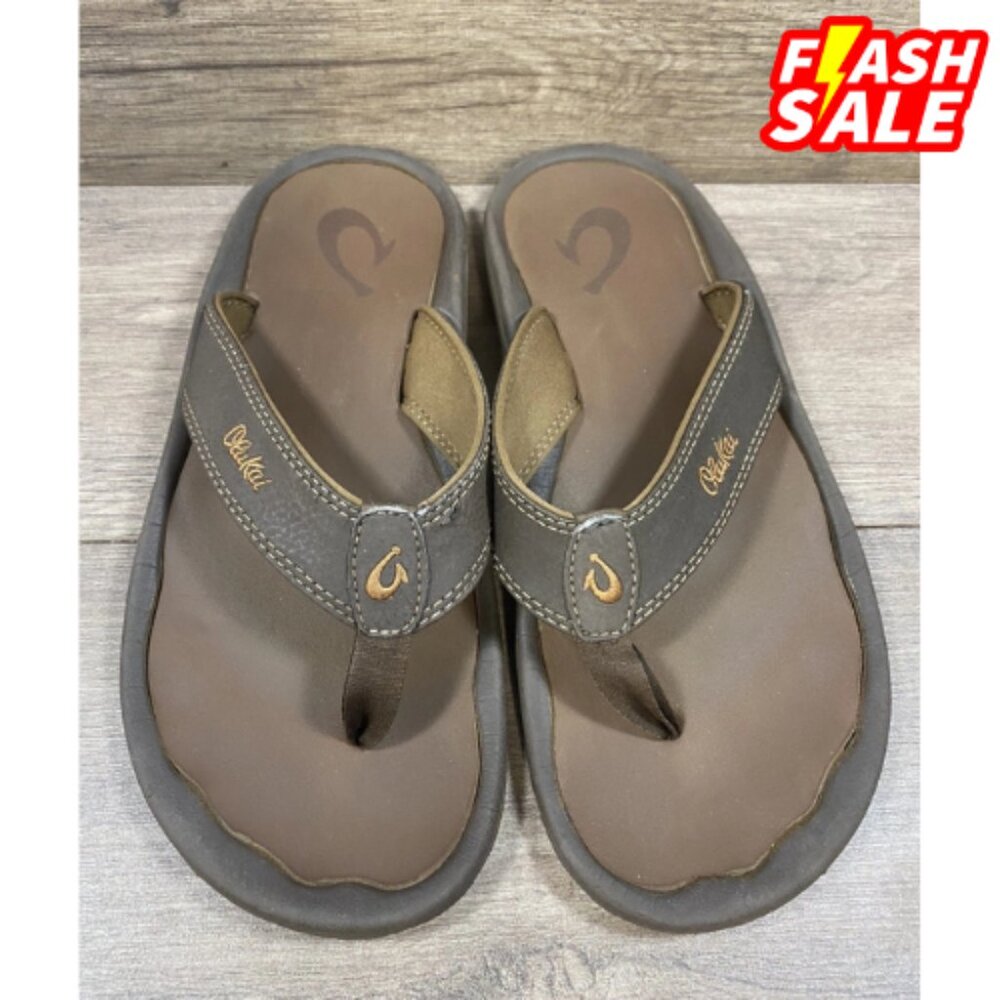 OluKai - 'Ohana Flip-Flops - Men's - Dark Java/Ray